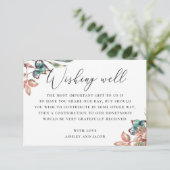 Waterverf bosareaal voor botanische bruiloft informatiekaartje (Staand voorkant)