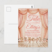 🎂 Waterverf Bosballetdanseres Uitnodigingen (Voorkant / Achterkant)