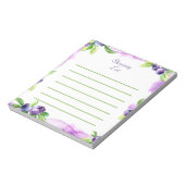 Waterverf bosbes notitieblok (Linkerzijde)