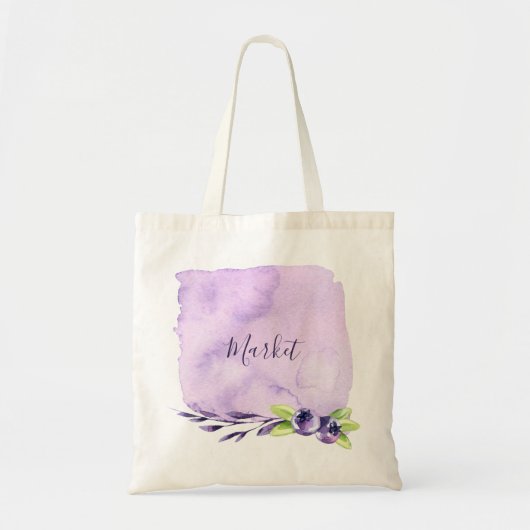 Waterverf bosbes tote bag (Voorkant)