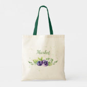 Waterverf bosbes tote bag (Achterkant)