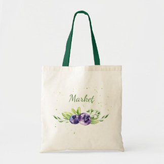 Waterverf bosbes tote bag