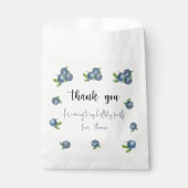 Waterverf bosbessen 1e verjaardag dank u bedankzakje (Voorkant)