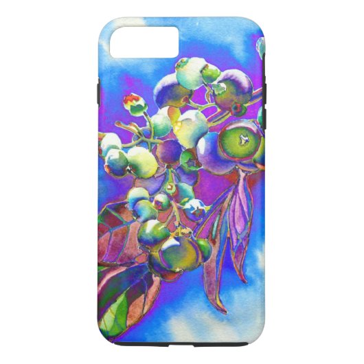 Waterverf bosbessen blauwe bessen blauw fruit Case-Mate iPhone case (Achterkant)