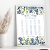 Waterverf bosbessen bloemenzitgrafiek Poster