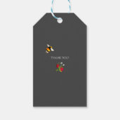 Waterverf bosbessen bruiloft cadeaulabel (Achterkant)