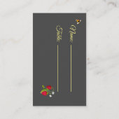 Waterverf bosbessen bruiloft informatiekaartje (Achterkant)