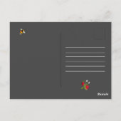 Waterverf bosbessen en champignons bruiloft briefkaart (Achterkant)