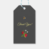 Waterverf bosbessen en champignons bruiloft cadeaulabel (Achterkant)