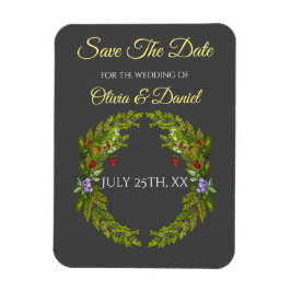 Waterverf bosbessen en champignons bruiloft magneet