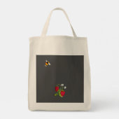 Waterverf bosbessen en champignons bruiloft tote bag (Achterkant)