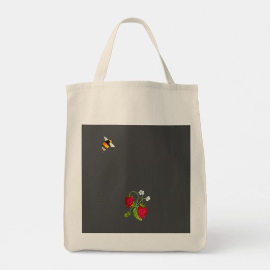 Waterverf bosbessen en champignons bruiloft tote bag (Achterkant)