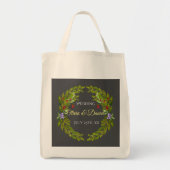 Waterverf bosbessen en champignons bruiloft tote bag (Voorkant)
