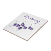 Waterverf Bosbessen Keramische Tegel Tegeltje (Zijkant)