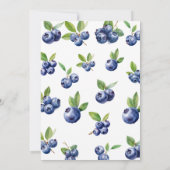 waterverf bosbessen zoet Baby shower Kaart (Achterkant)