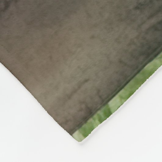 Waterverf Bosbomen Bossen Bosgrond Fleece Deken (Hoek)