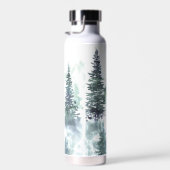 Waterverf Bosbomen Camping Regels Waterfles (Rechts)