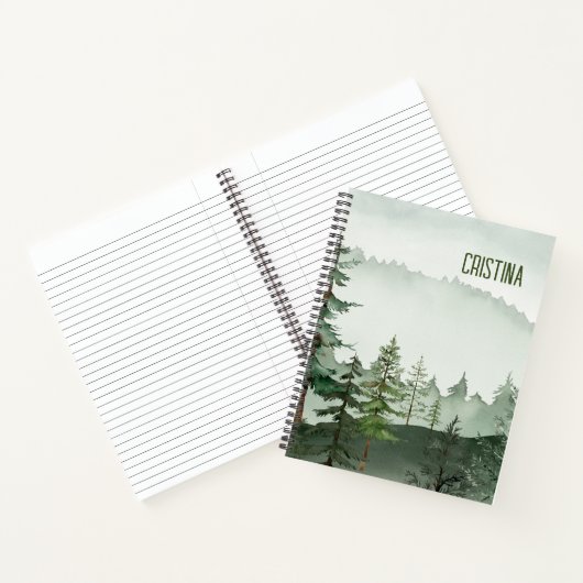 Waterverf bosboom notitieboek (Binnen)