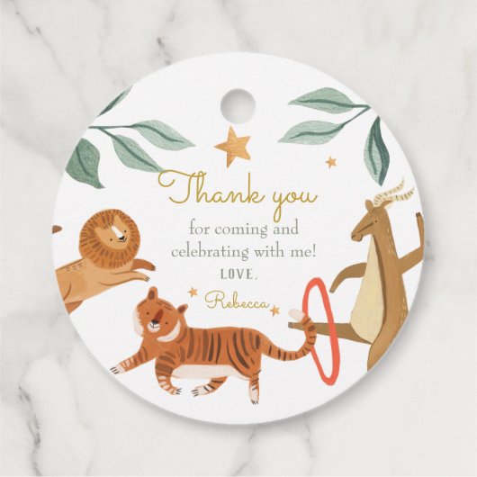 Waterverf Bosbos Baby shower Bedankjes Labels (Achterkant)