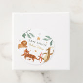 Waterverf Bosbos Baby shower Bedankjes Labels (In situ)