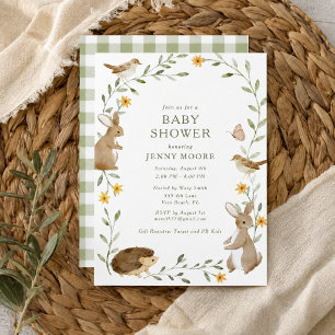 Waterverf Bosdier Baby Shower Feest Kaart