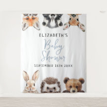 Waterverf Bosdieren Baby Shower Foto Prop