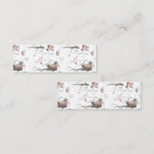 Waterverf Bosdieren Bladwijzer Mini Visitekaartje (Voorkant / Achterkant)