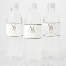 Waterverf bosdieren Bunny Name Baby shower