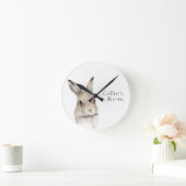 Waterverf bosdieren Bunny Name Nursery Ronde Klok (Huis)