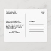Waterverf Bosdieren Douche Bedankt Hart Briefkaart (Achterkant)