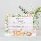 Waterverf Bosdieren Genderonderzoek Uitnodiging (Staand voorkant)