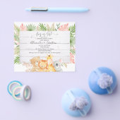 Waterverf Bosdieren Genderonderzoek Uitnodiging Flyer (Enkel)