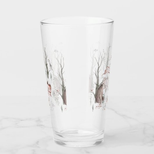 Waterverf Bosdieren Glas (Rechts)