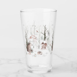 Waterverf Bosdieren Glas