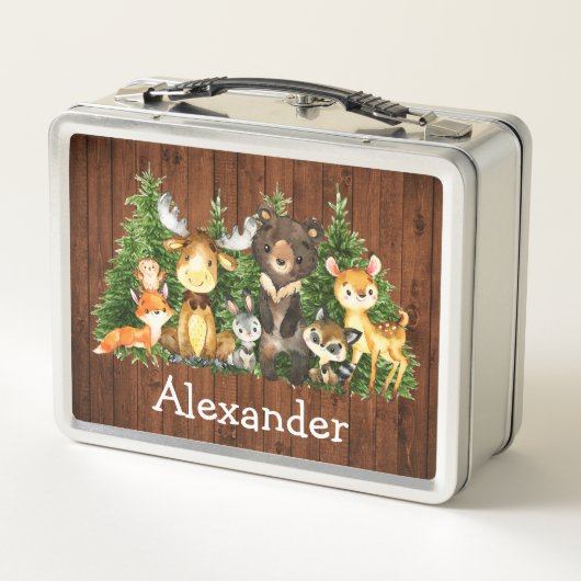 Waterverf bosdieren houtdruk (Achterkant)