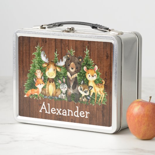 Waterverf bosdieren houtdruk (In situ)