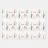 Waterverf Bosdieren Inpakpapier Vel (Voorkant 2)