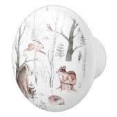 Waterverf Bosdieren Keramische Knop (Rechts)