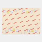 Waterverf bosdieren kind inpakpapier vel (Voorkant 3)