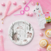 Waterverf Bosdieren Papieren Bordje (Feest)