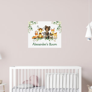 Waterverf Bosdieren Poster