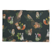 Waterverf bosdieren: Schattige naadloos Kussensloop (Achterkant)