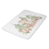 Waterverf bosdieren Schattigee Kinderen Badmat (Gekanteld)