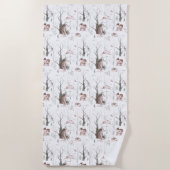 Waterverf Bosdieren Strandlaken (Voorkant)