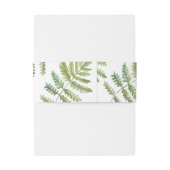 Waterverf bosgebied groen-fernfoliebruiloft uitnodigingen wikkel (Achterkant Voorbeeld)