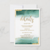 Waterverf bosgroen goud glitters Details Kaart (Voorkant)