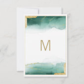 Waterverf bosgroen goud glitters Details Kaart (Achterkant)