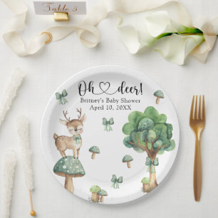 Waterverf Bosherten Baby Shower Papieren Bordje
