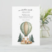 Waterverf Bosherten & Vos Boho Babyborrel Kaart (Staand voorkant)