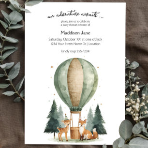 Waterverf Bosherten & Vos Boho Babyborrel Kaart